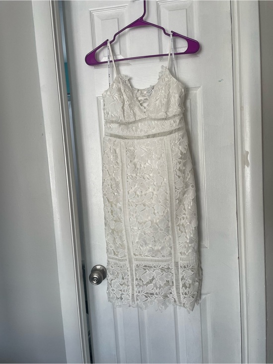 Bardot Dresses & Skirts - Bardot White Lace Spaghetti-Strap Dress